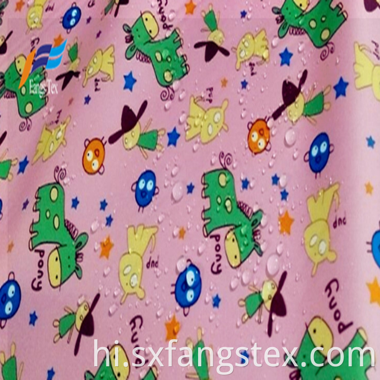 Polyester 190T PVC Taffeta Printed Waterroof Children Fabric 6